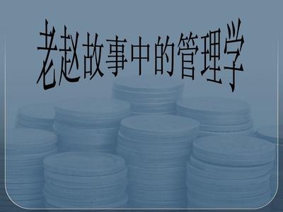财务管理咨询老赵的故事PPT